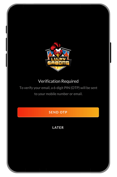 goperya OTP verification screen