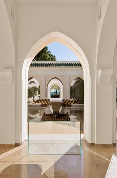 Arched entrance hall at Villa El Rincon