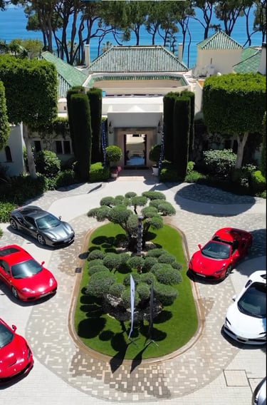Corporate Event with Ferrari cars at Villa El Rincon