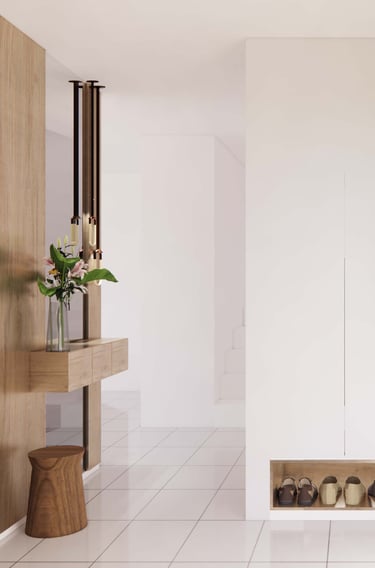 Interior Entrance Wood minimalistic luxury design