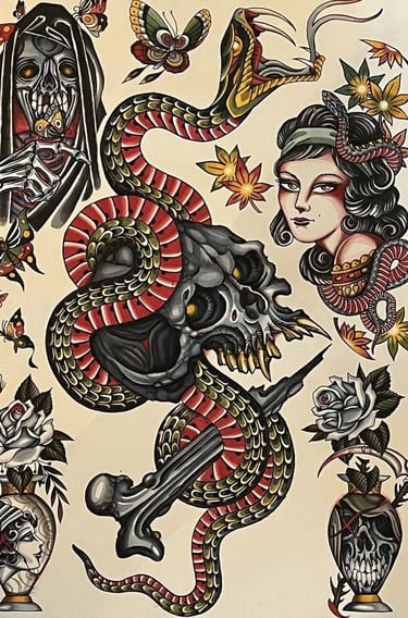 traditional tattoo design Da Nang