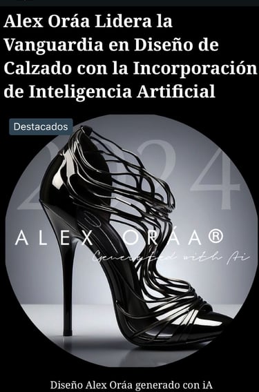 Artículo de Alex Oráa sobre el lanzamiento de su 1era colección de calzado generada con IA