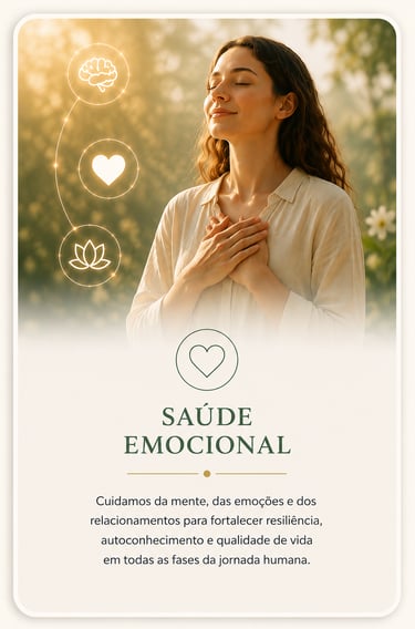 Uma mulher praticando mindfulness para a saúde emocional, representando o cérebro, o coração e lotus