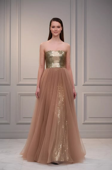 Gold & Silver Sequin Gown