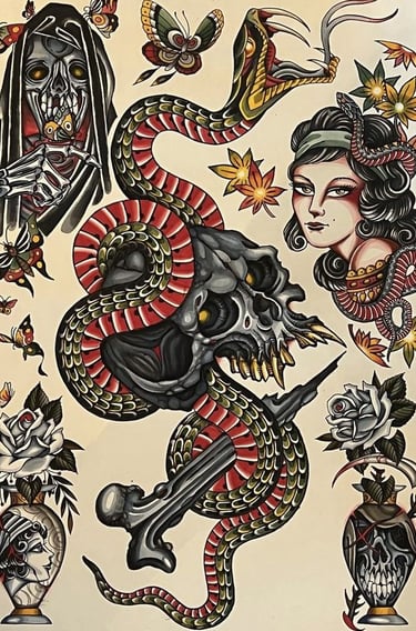 traditional tattoo design Da Nang