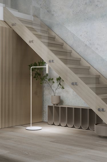 Interior Wood stair minimalistic luxury design
