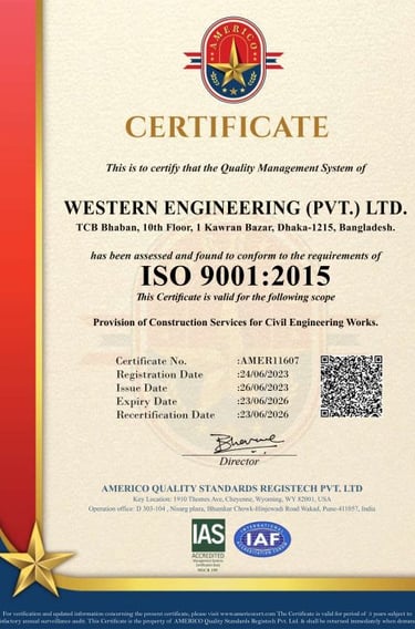 ISO certificate of Western Engineering