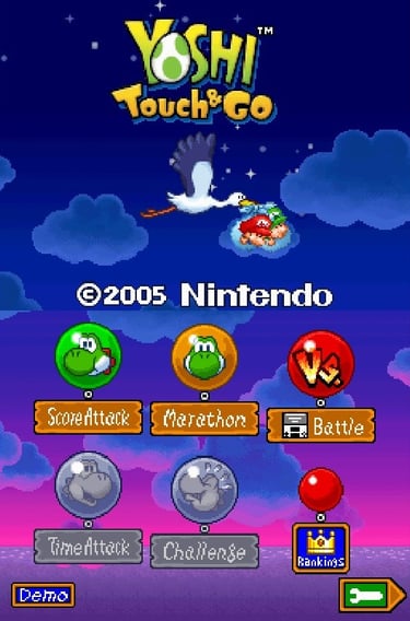 Yoshi's Touch and Go - Title Screen