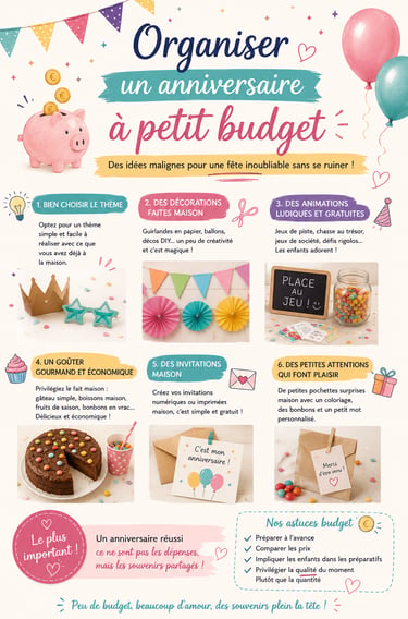 Organiser un anniversaire à petit budget