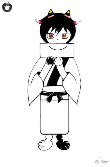 Facade, full character illustration