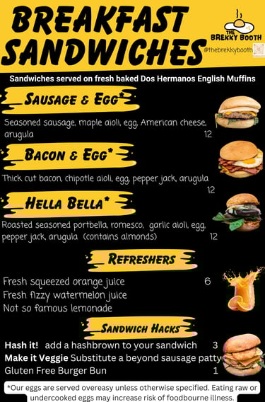 portland breakfast sandwich menu
