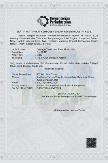 TKDN - Swage Treatment Plant