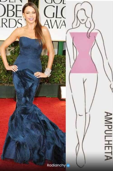 a woman in a blue dress and a drawing of a woman in a dress