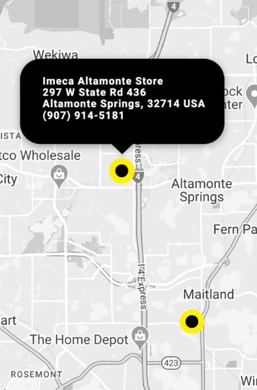 Mapa para encontrar sucursales