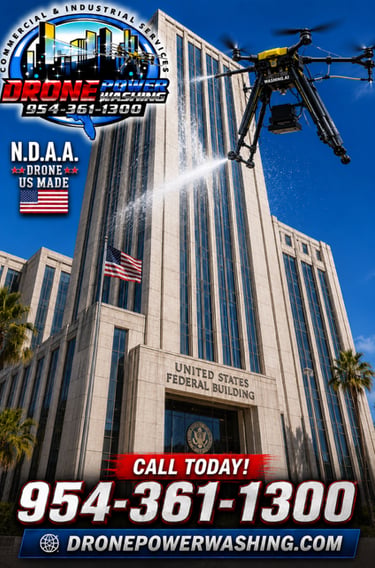 drone cleaning Federal & State building Florida 