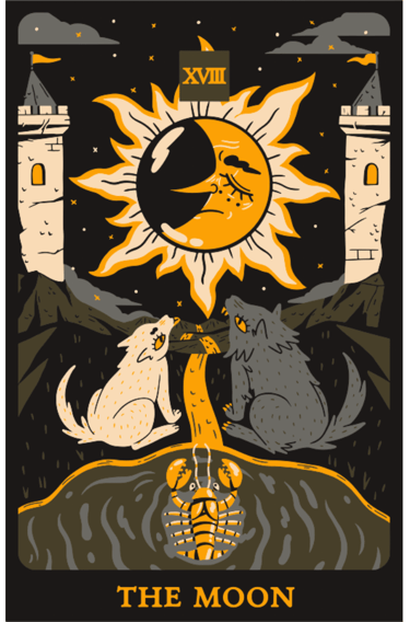 The Moon Tarot Card