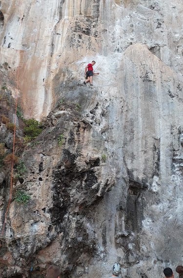 thailand krabi railay rock climbing