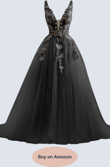 wayfor Lace Tulle Prom Dresses 2024 V Neck Ball Gown Long Appliques Evening Gown