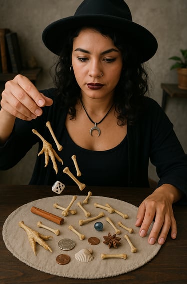witch casting bones (ai)