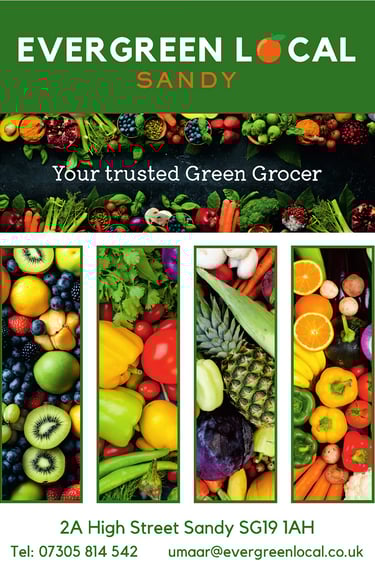 Evergreen Local in Sandy Bedforshire - suppoter of The Sandy Garden & Craft Show