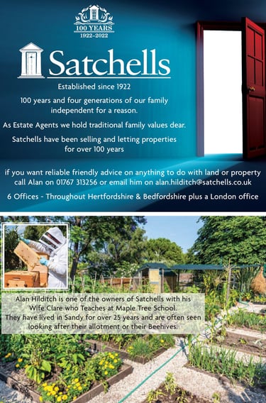 Satchells Estate Agents - proud to sponsor The Sandy Garden & Craft Show