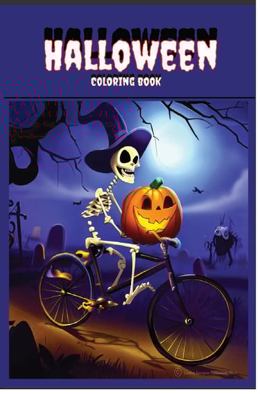Halloween coloring book PDF download cover