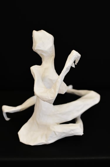 sculpture papier mouvement