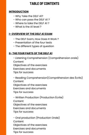 DELF A1 content guide