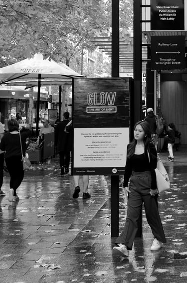 A rainy day in Perth city captured by street photographer Peter Pickering