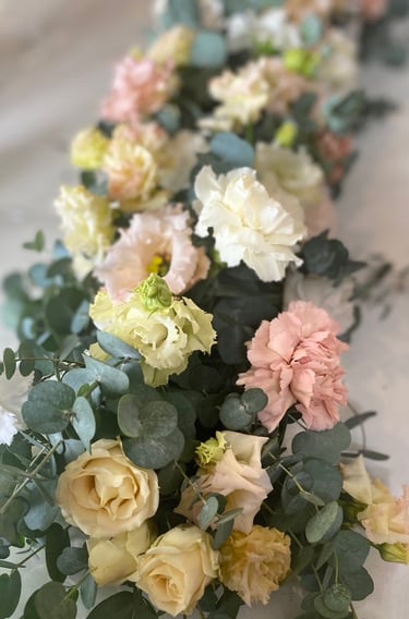 guirlande de fleurs mariage
