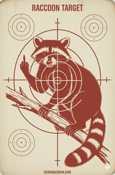 raccoon shooting target