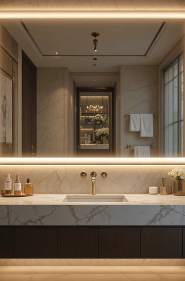 LED Bathroom Mirror with Lights, Anti-Fog, Dimmable, Backlit