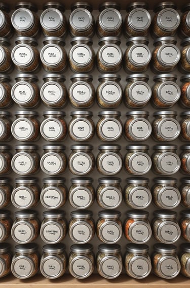 Glass Spice Jars with Labels and Steel Lids (24 x 4oz) Spice Containers with 240 Label, Steel Funnel