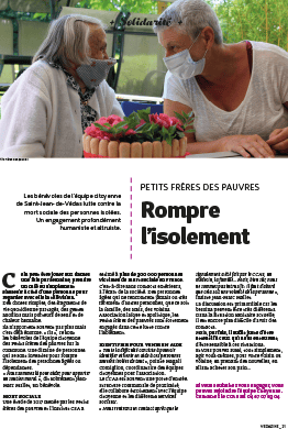 Article sur l'association Petits frères des pauvres