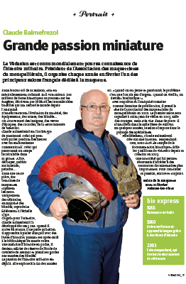 Article sur Claude Balmefrezol, référence internationale des maquettistes