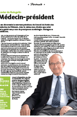 Artcile sur Xavier de Boisgelin, président du conseil de l'ordre des médecins