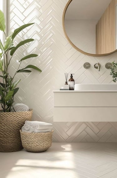 banyo tadilatı sonrası modern iç görünüm