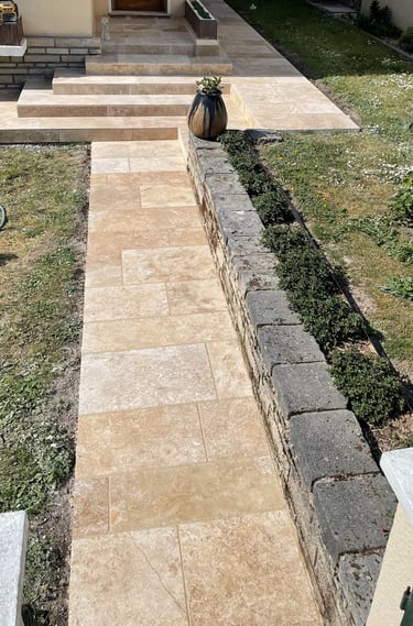terrasse travertin