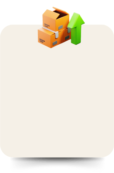 a box of boxes with a green arrow pointing up