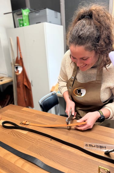 Atelier créatif fabrication collier et laisse pour chien à Carouge Genève