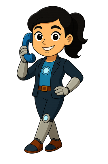Una de nuestras agentes IA que funciona por teléfono