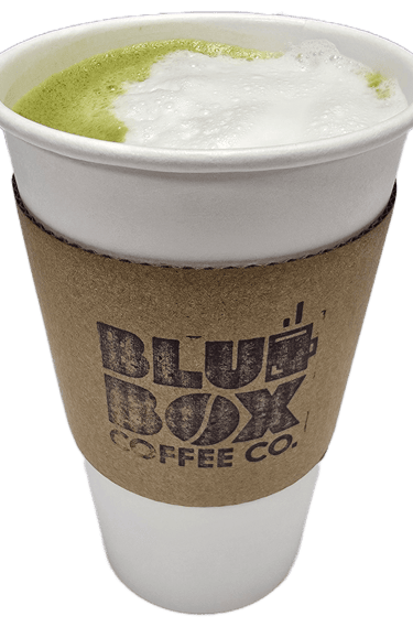Hot matcha latte blended smooth and served fresh at HeckYA drive-through Youngstown Ohio