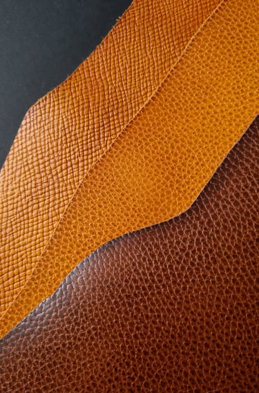 Vegetable tanned Walpier's tannery leather in different prints