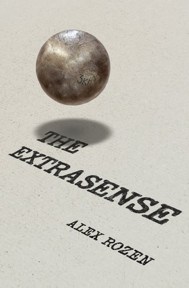 Shot put ball hovering over a typewritten page