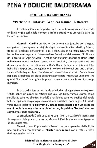 Historia del Boliche Balderrama y la Zamba Homónima