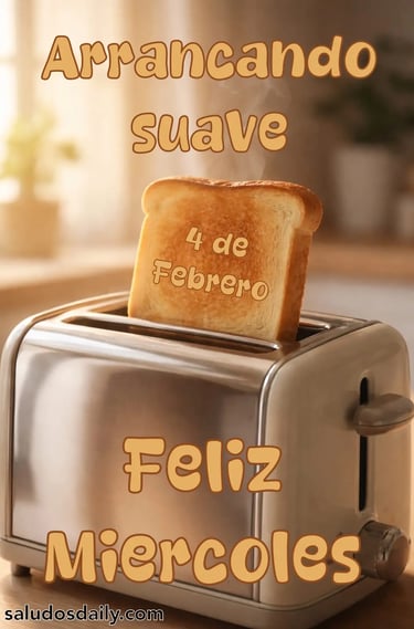 Tostadora levantando lentamente una rebanada de pan dorado con luz suave de la mañana, en una cocina