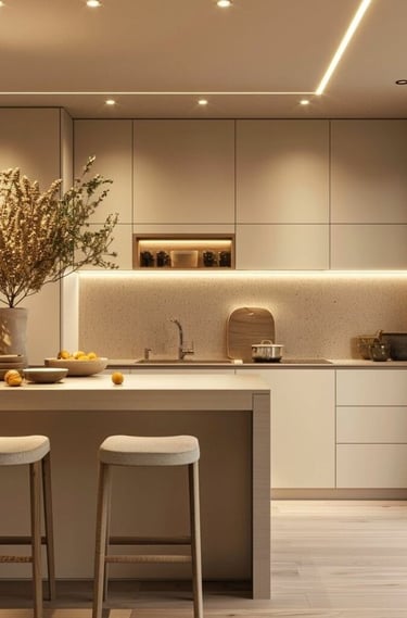 asma tavan ve aydınlatma uyumlu tavan tasarımı