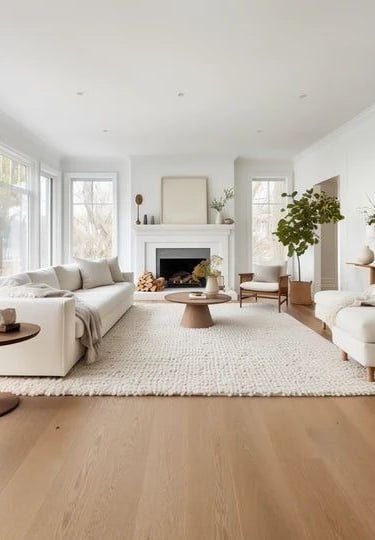 laminant parke ile yenilenmiş yaşam alanı zemini