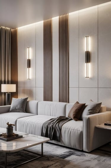 estetik detaylara sahip salon dekorasyonu