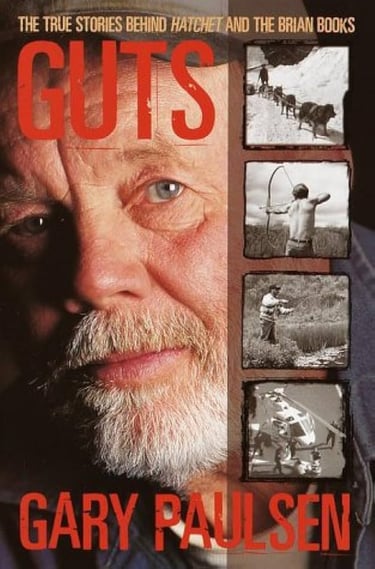 Cover of Paulsen's book Guts